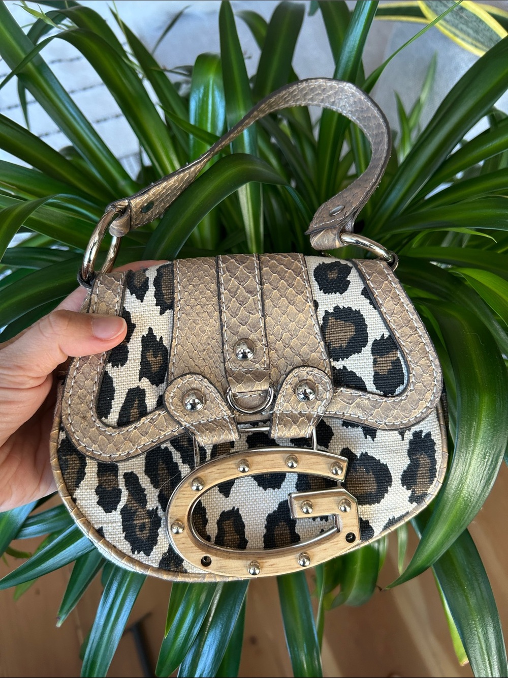 Guess Leopard-Pattern Mini Bag